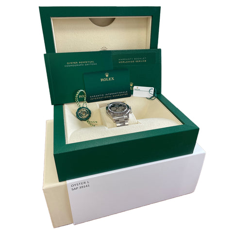 2023 NEW PAPERS Rolex Daytona Cosmograph Black 18K White Gold 40mm 126509 BOX