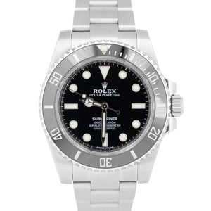 MINT 2019 PAPERS Rolex Submariner No-Date Steel 40mm Black Ceramic 114060 BOX