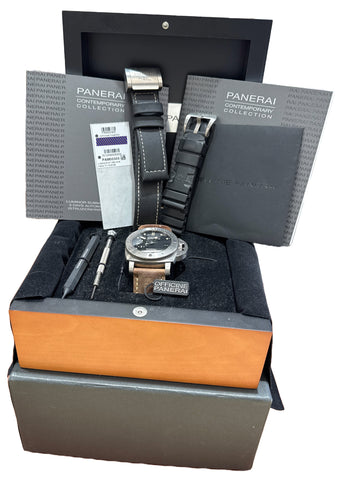 PAPERS Panerai Luminor Submersible PAM 305 Titanium Leather 47mm PAM00305 BOX