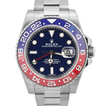 Rolex GMT-Master II PEPSI 18K White Gold FLAT BLUE Red Watch 116719 BLRO BOX