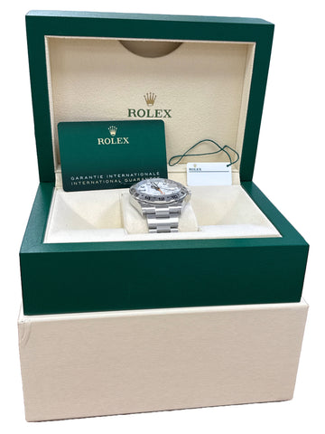 MINT NEW PAPERS Rolex Explorer II 42mm POLAR WHITE Steel Orange GMT 226570 BOX