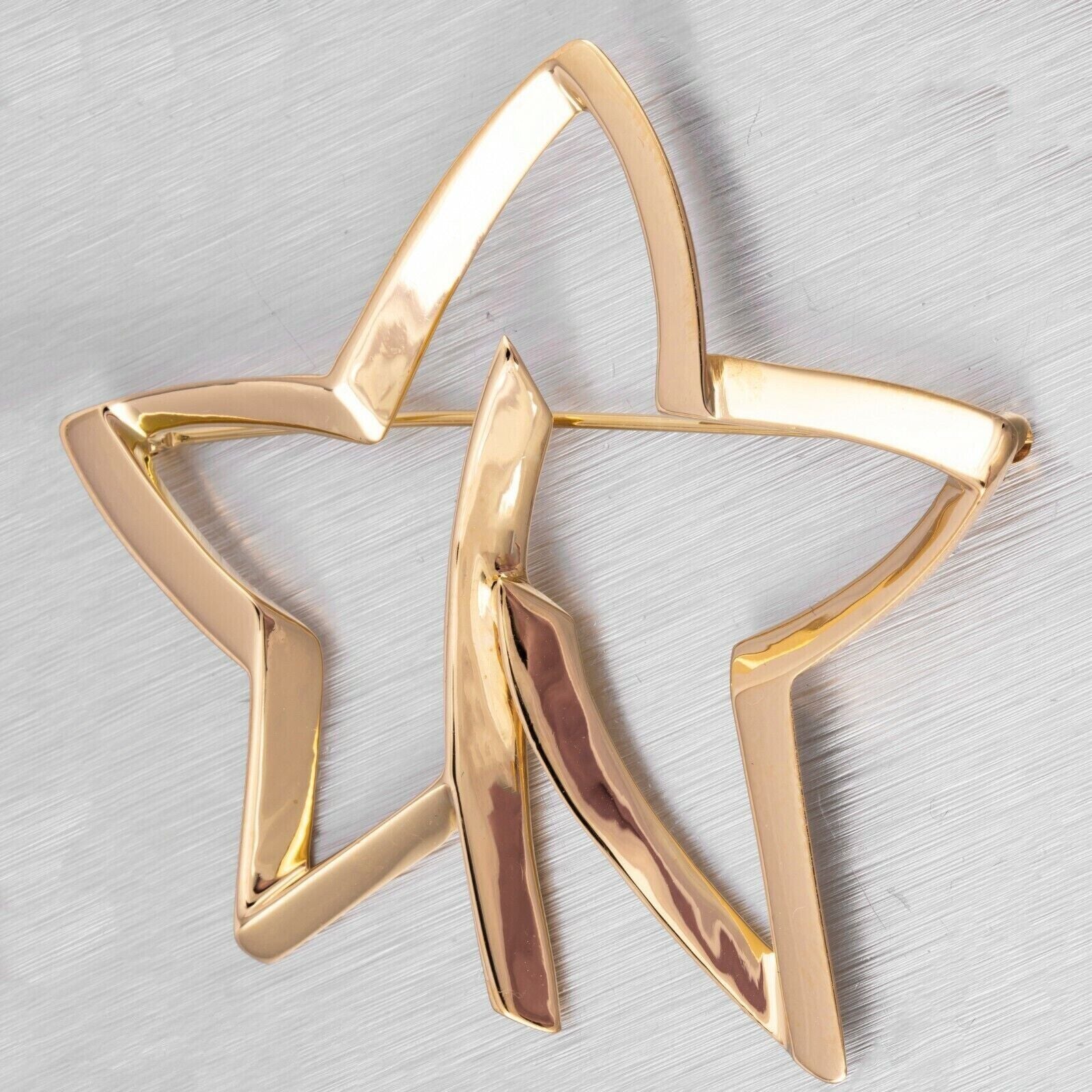 Tiffany & Co. Paloma Picasso 18k Yellow Gold Shooting Star Pin 1986 RARE VINTAGE