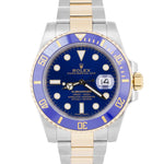 Rolex Submariner Date Ceramic BLUE Two-Tone 18K Yellow Gold 40mm 116613 LB
