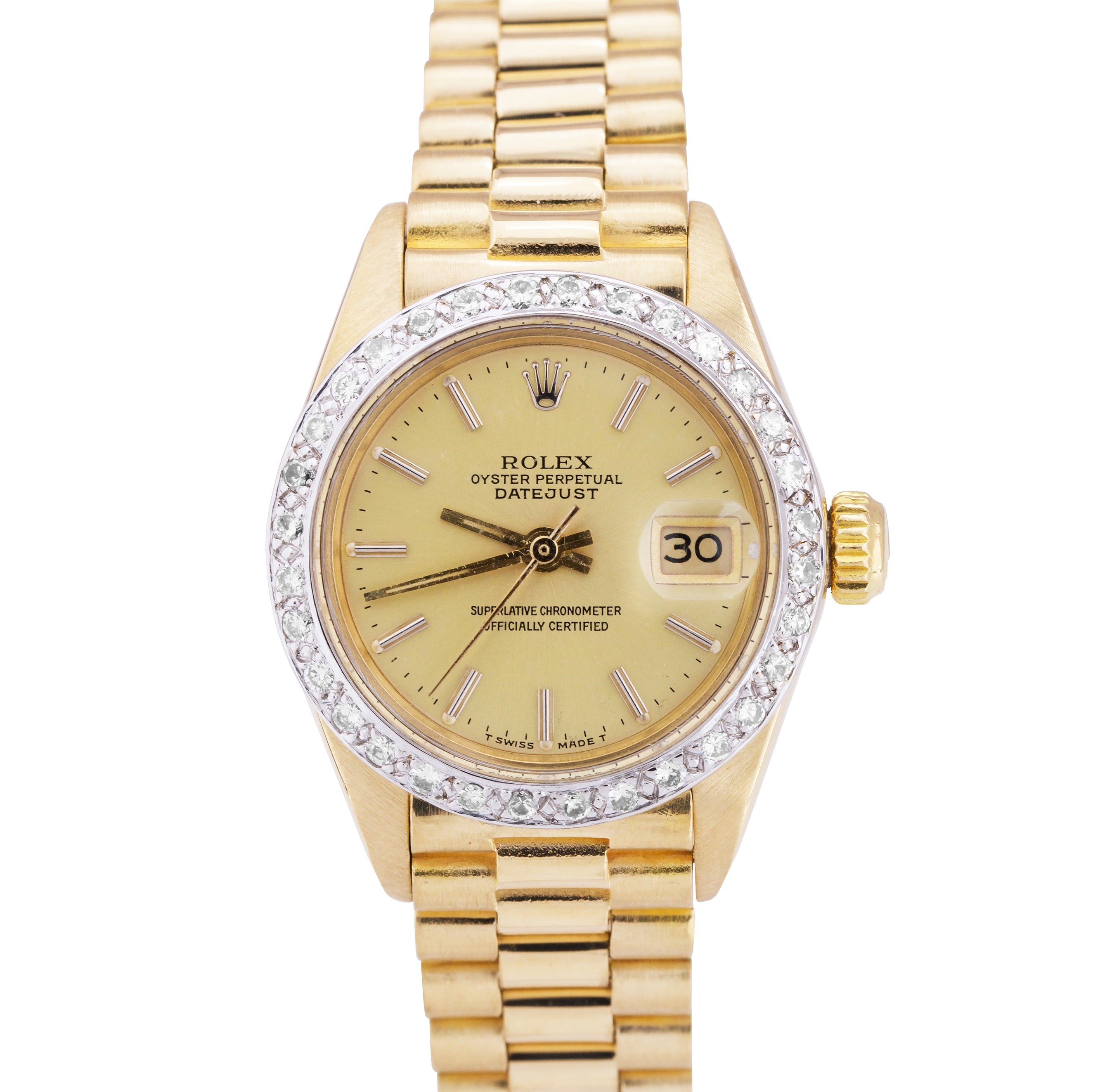 Rolex 6917 best sale diamond bezel