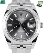 MINT 2019 Rolex DateJust 41 Rhodium 126300 Jubilee Stick 41mm Stainless Smooth