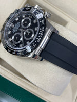 UNWORN 2021 Rolex Daytona 18K White Gold DIAMOND Chronograph 40mm Watch 116519