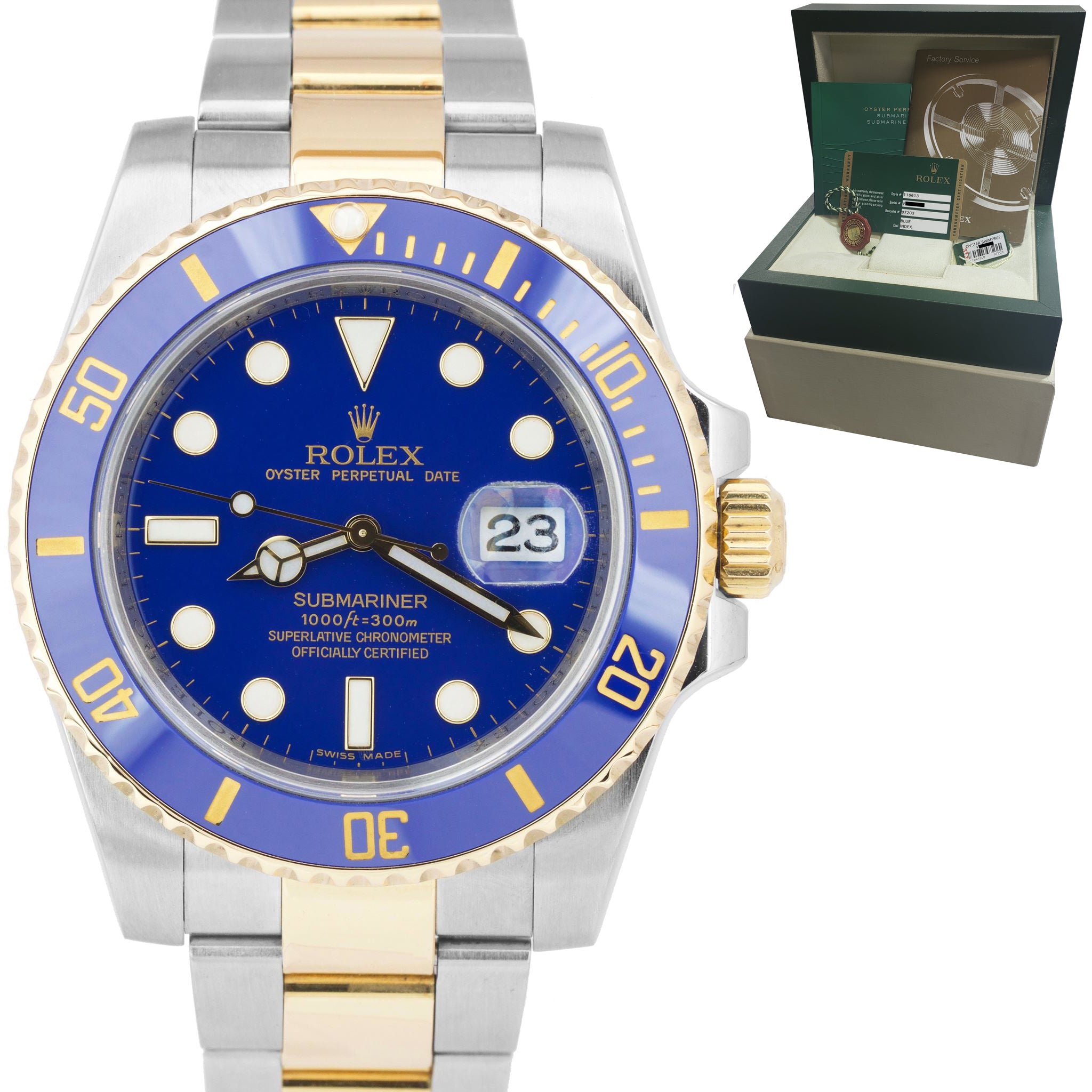 Gold Rolex Submariner Bluesy Date 41mm – Impossible Watches