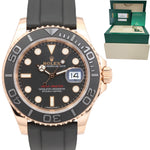 OPEN CARD MINT Rolex Yacht-Master 18K Everose Gold Oysterflex 40mm Watch 116655