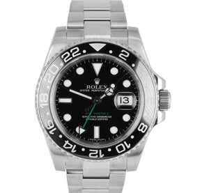 UNPOLISHED FULL SET Rolex GMT-Master II Black Steel 40mm Ceramic 116710 LN Watch