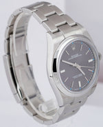 2019 Rolex Oyster Perpetual 39mm Rhodium Gray Blue Stainless Steel 114300 B+P