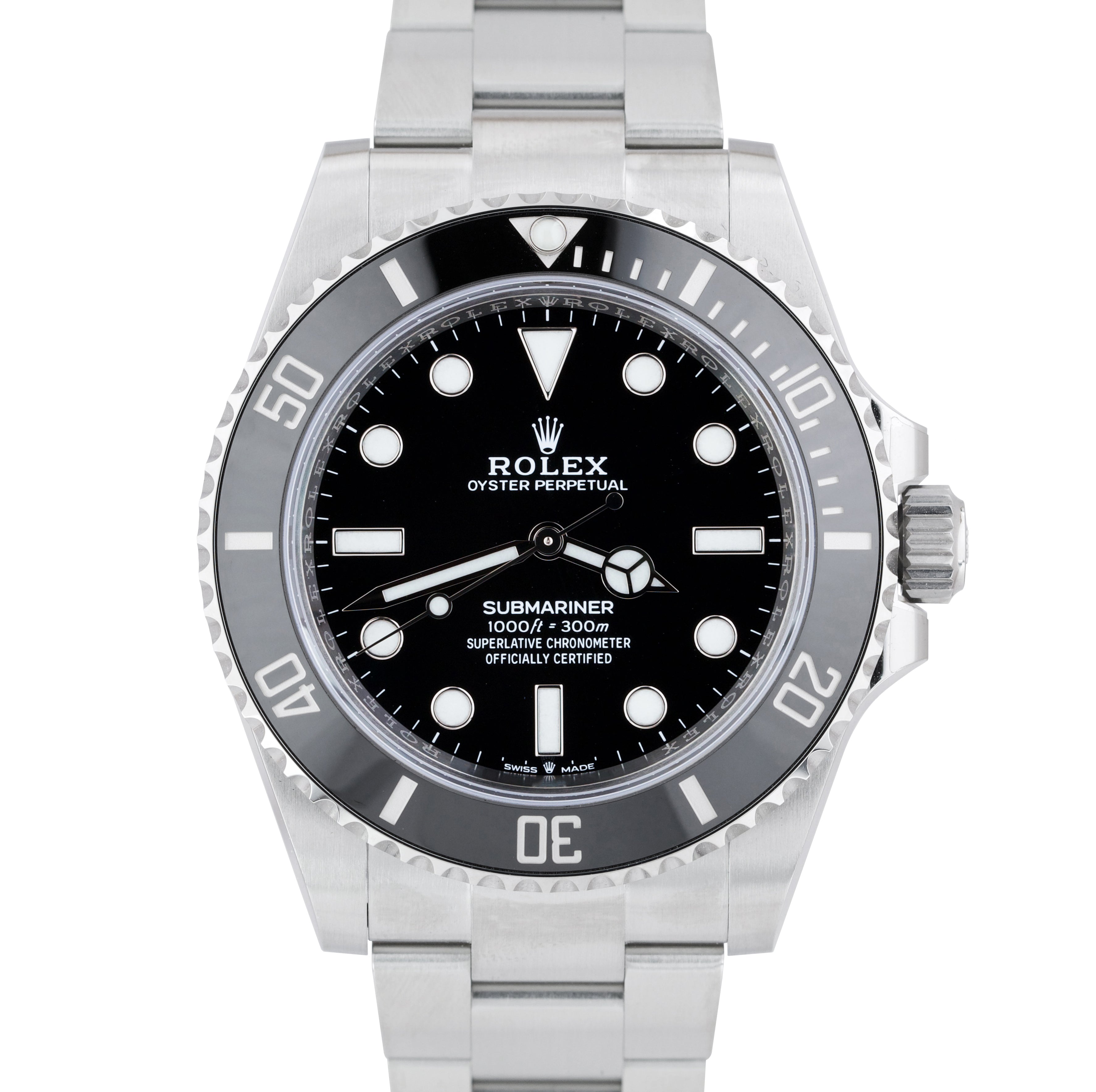 NEW JANUARY 2021 Rolex Submariner 41mm No Date Black Ceramic Watch 124