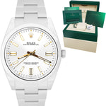 BRAND NEW FEB. 2021 Rolex Oyster Perpetual 41mm SILVER GOLD Oyster Watch 124300