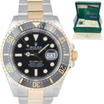 2020 NEW CARD Rolex Sea-Dweller 43mm Two-Tone Yellow Gold Black Watch 126603