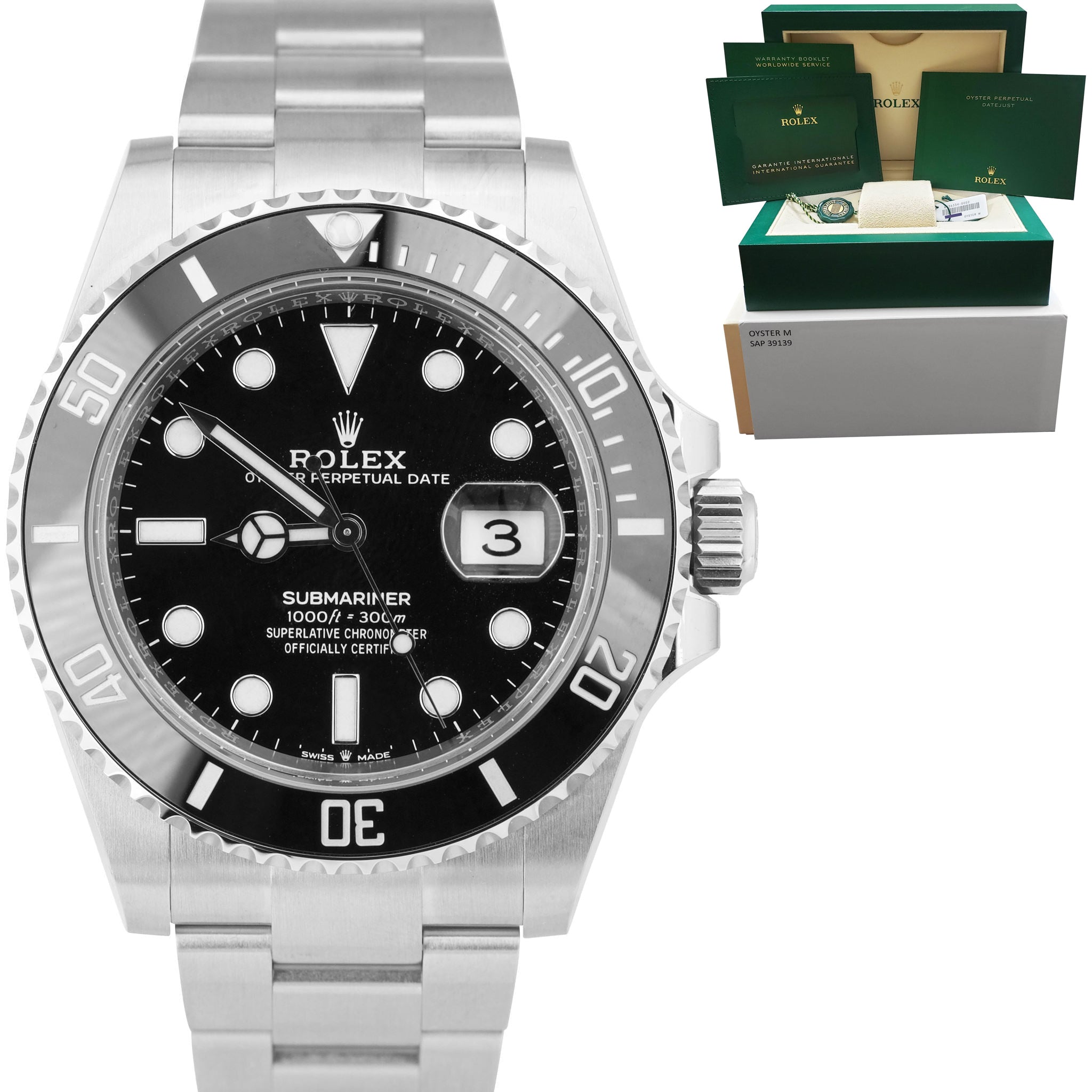 NEW JULY 2022 Rolex Submariner 41 Date Stainless Black Ceramic Watch 126610 LN
