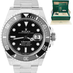 MINT 2022 Rolex Submariner 41mm Date Black 126610 Ceramic Stainless Steel Watch