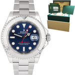 MINT 2020 Rolex Yacht-Master 40mm Blue Stainless Steel Oyster Watch 126622 B+P