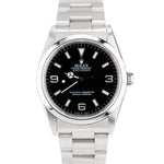 2000 Rolex Explorer I Black 36mm A SERIAL Stainless Automatic Oyster Watch 14270