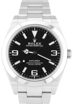 2019 DISCONTINUED Rolex Explorer 39mm Black 3-6-9 Stainless MK2 Watch 214270 B+P