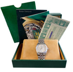 2001 Rolex DateJust 36mm NO HOLES Stainless Silver Stick Jubilee Watch 16220