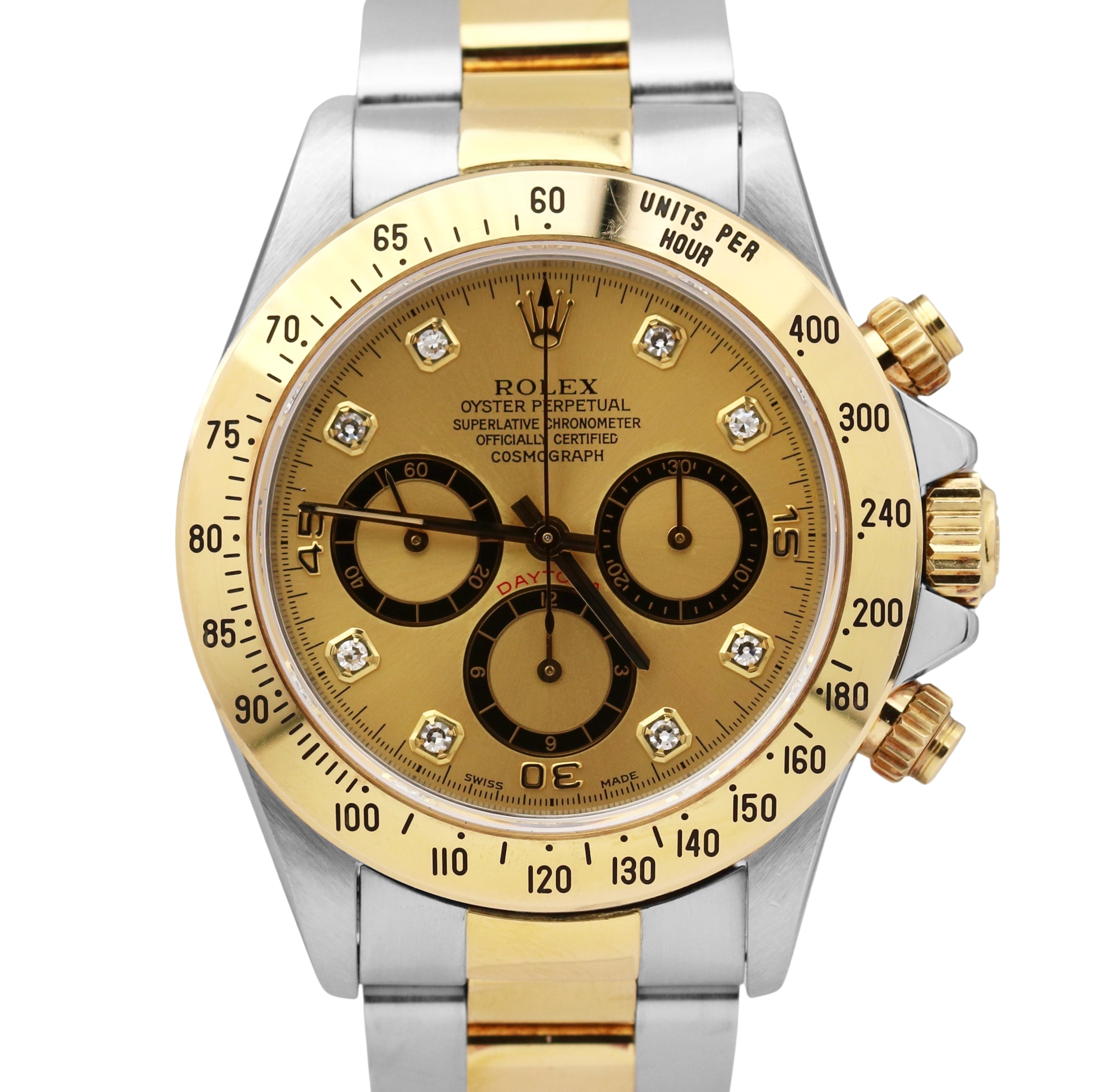 Rolex daytona two tone on sale champagne