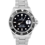 PAPERS Rolex Submariner Date 40mm Black Stainless Steel Oyster 16610 Watch BOX