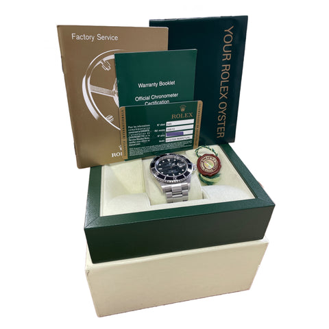 UNPOLISHED PAPERS Rolex Submariner Date REHAUT Black RANDOM SERIAL 16610 B+P