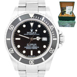 UNPOLISHED Rolex Sea-Dweller 16600 40mm Steel Black Automatic Watch BOX PAPERS