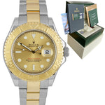 2011 REHAUT Rolex Yacht-Master Two-Tone Gold Steel Champagne 40mm Watch 16623