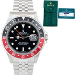MINT 2022 SERVICE Rolex GMT-Master II COKE JUBILEE NO HOLES 16710 40mm Watch