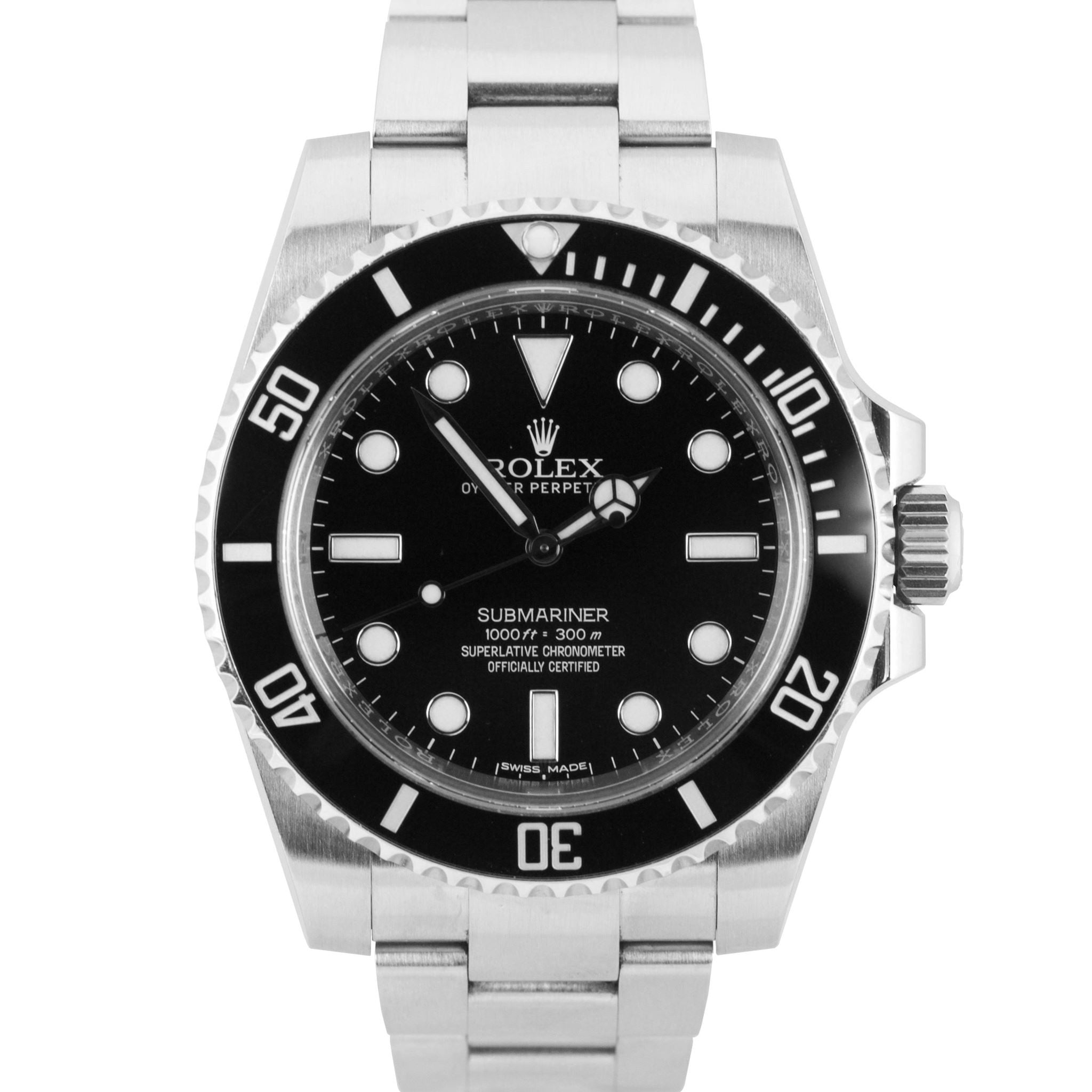 2018 Rolex Submariner No-Date Stainless Steel Dive Ceramic 40mm Watch 114060