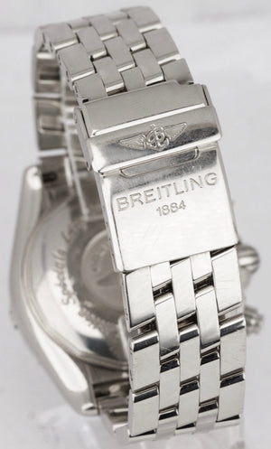 Breitling Chronomat Evolution 18K White Gold 44mm White MOP Date Watch J13356