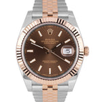 2018 Rolex DateJust 41 II 126331 Brown Everose Gold 18K Two-Tone Jubilee Watch