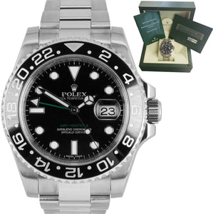 2008 MINT Rolex GMT-Master II Stainless Black 40mm Ceramic 116710 LN Date Watch