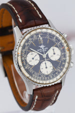 Vintage Breitling Navitimer PATINA 41mm Stainless Mechanical Black Watch ref 806