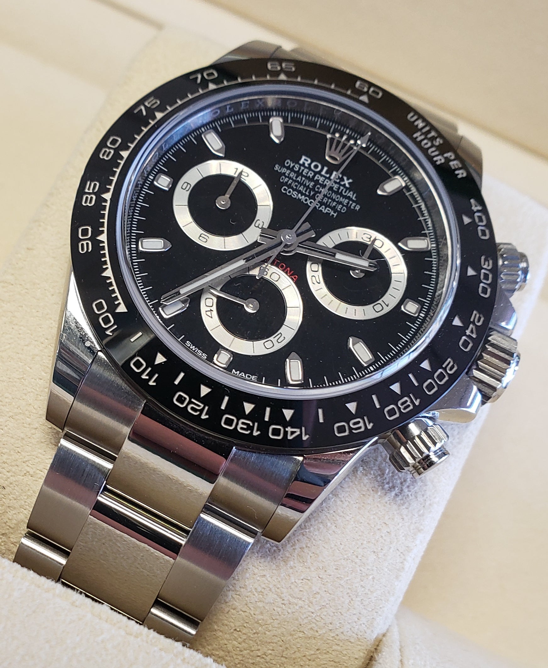 2019 Rolex Daytona Cosmograph 116500 LN Black Stainless Steel Chronograph Watch