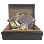 MINT Rolex Day-Date President 36 Champagne Tapestry 18K Yellow Gold Watch 18038