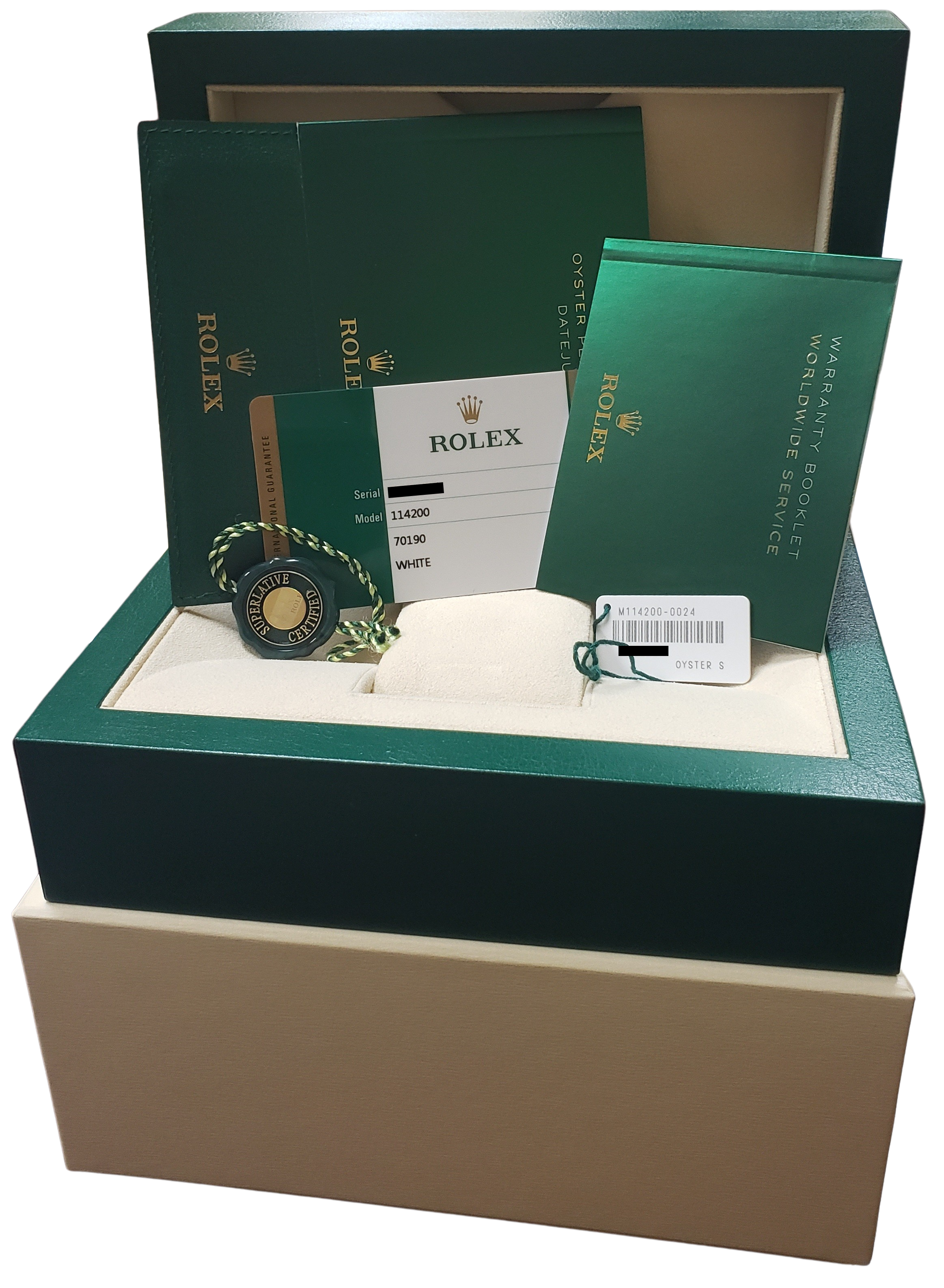 2018 Rolex Oyster Perpetual White Stainless Steel 34mm Watch 114200 BOX CARD