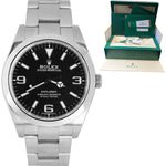 MINT 2018 Rolex Explorer I Black 3-6-9 FULL LUME 39mm 214270 Stainless Watch