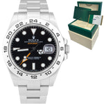 2017 Rolex Explorer II 42mm Black Orange Stainless Steel GMT Date Watch 216570