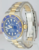 NEW 2021 Rolex Submariner Date 41mm Ceramic Two-Tone Gold Blue Watch 126613 LB