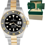 2021 Rolex Submariner Date 41mm Ceramic Two-Tone Gold Black Watch 126613 LN