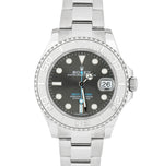 MINT Rolex Yacht-Master Midsize PAPERS Steel Rhodium Gray 37mm Watch 268622 B+P