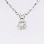 14k White Gold Single Diamond Pendant Necklace 0.27ct H SI1 18" 1.9g