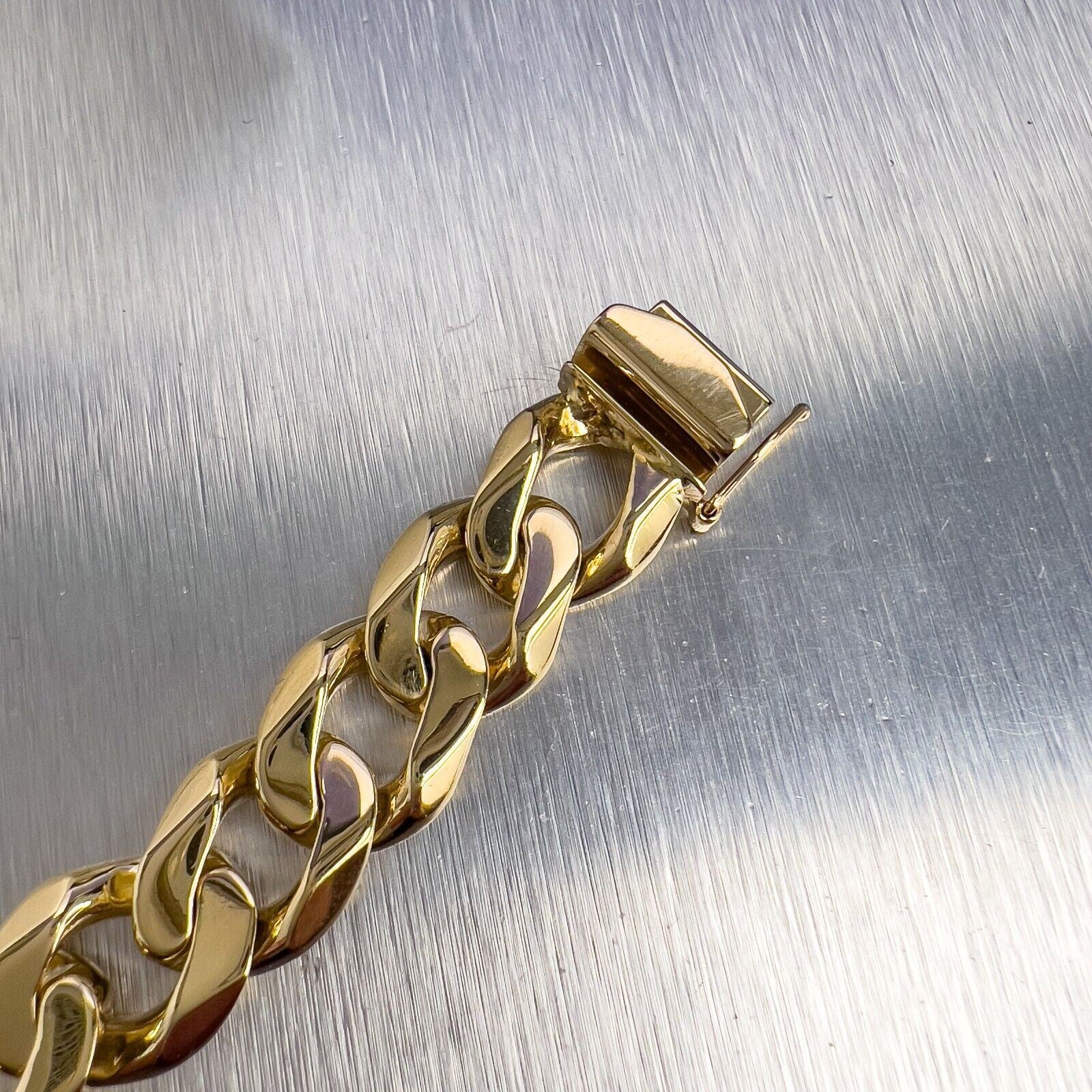 14k Yellow Gold Miami Cuban Link 9.60mm Bracelet 7 45.2g w/ Box Clasp