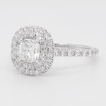 18k White Gold Cushion Cut GIA Diamond Engagement Ring 1.29ctw G-H VS1-VS2 sz 6