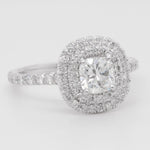 18k White Gold Cushion Cut GIA Diamond Engagement Ring 1.29ctw G-H VS1-VS2 sz 6