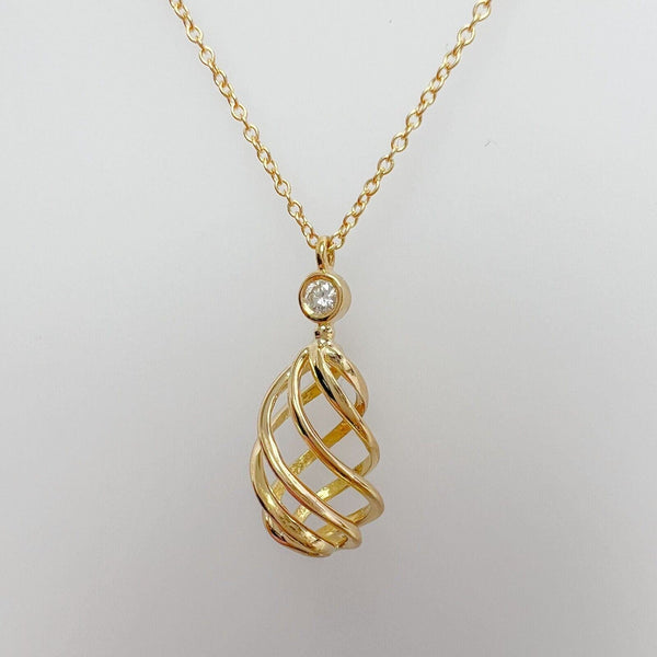 Tiffany & Co 18K Yellow Gold Extra Large Picasso Venezia Spiral Pendant Necklace