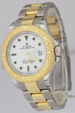 2011 REHAUT Rolex Yacht-Master 40mm 18K Two-Tone Gold White Dial Watch 16623 B+P