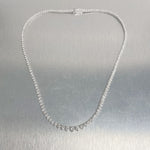 14k White Gold Round Diamond Graduated Tennis Necklace 10.71ctw G VS2-SI1 17"