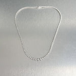 14k White Gold Round Diamond Graduated Tennis Necklace 10.71ctw G VS2-SI1 17"